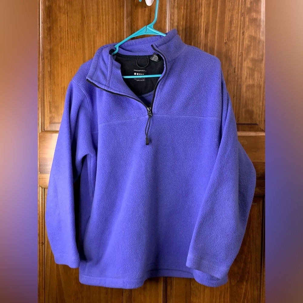 Womens Prospirit Size Medium Quarter Zip Purple/blue Pullover